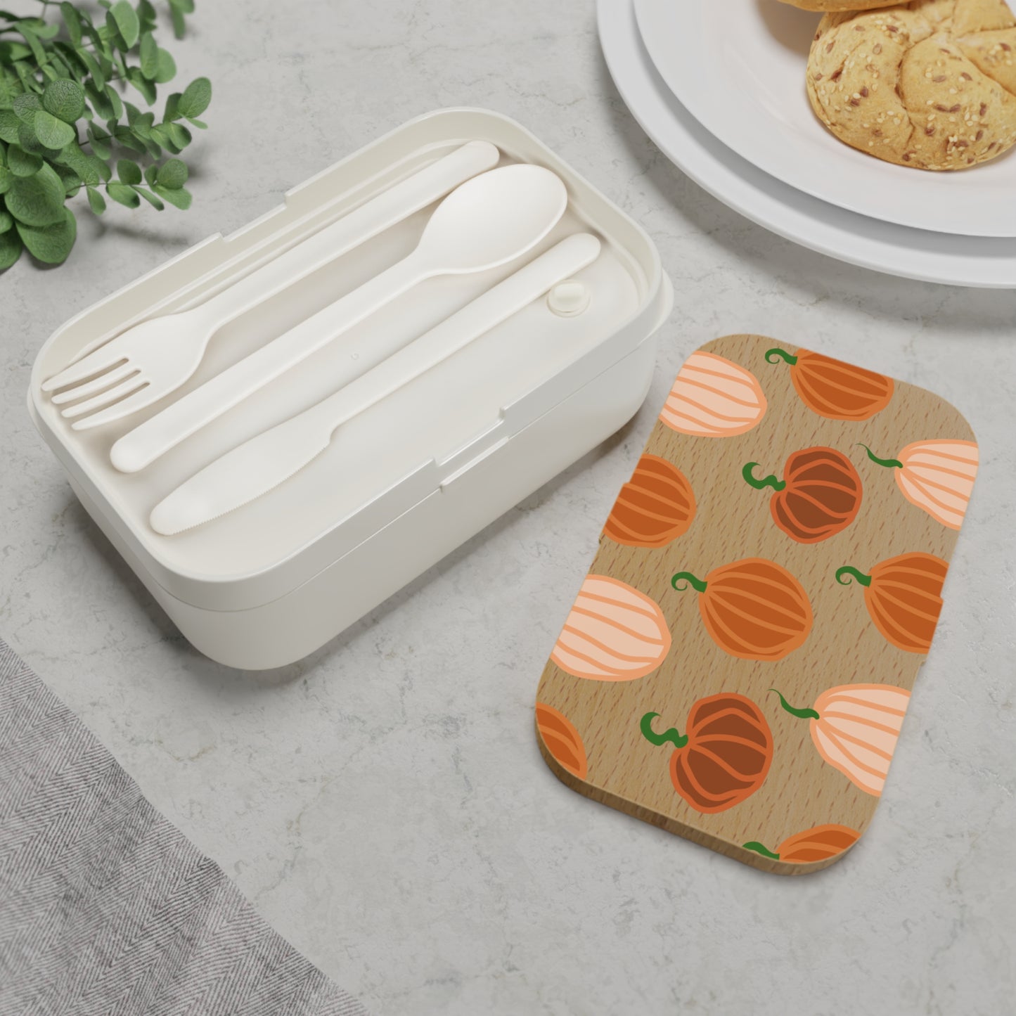 Autumn Pumpkin Bento Lunch Box - Eco-Friendly Meal Container for Fall Picnics and School